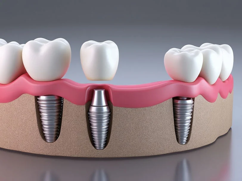 illustration of dental implants